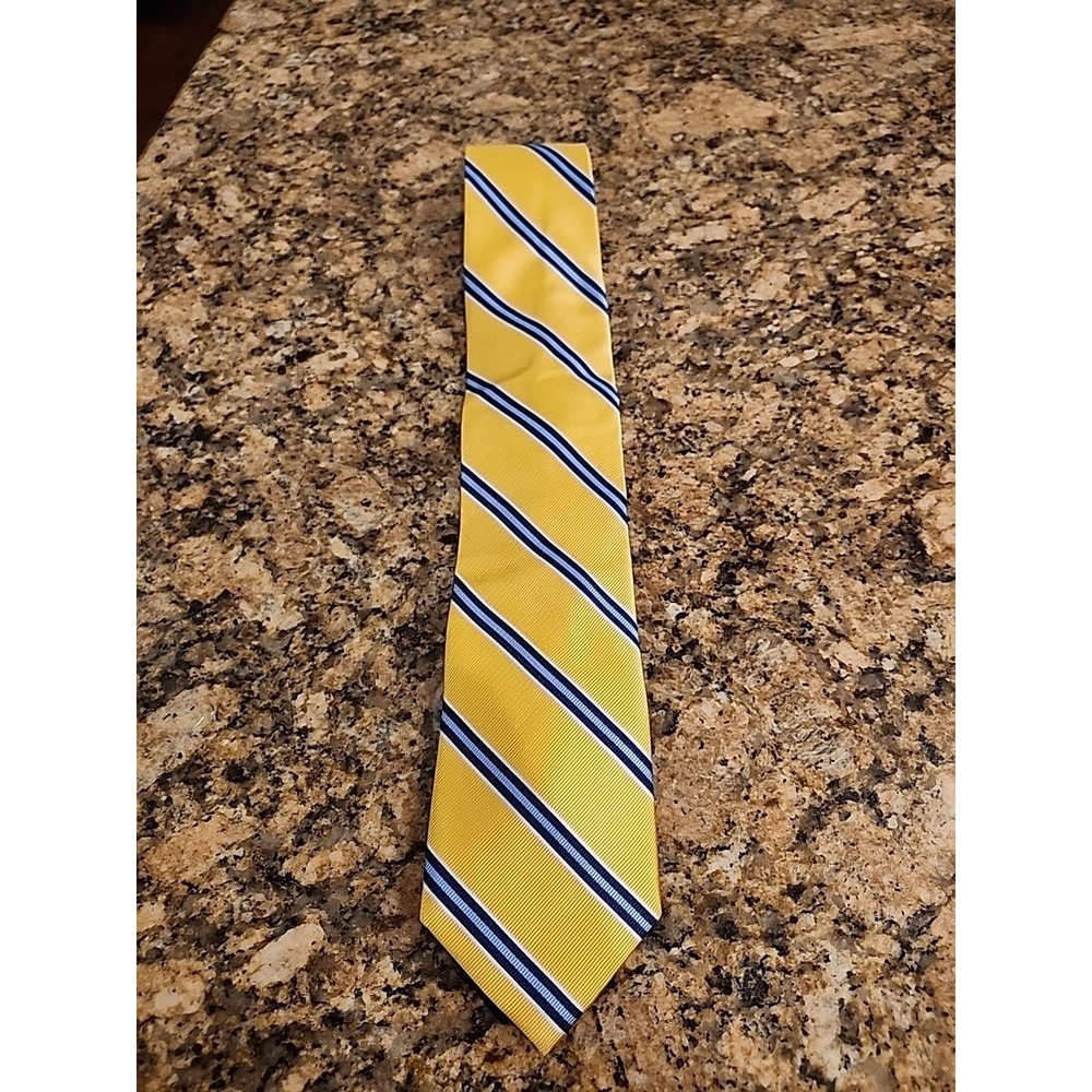 Tommy Hilfiger Yellow Striped Tie Great For Easter
